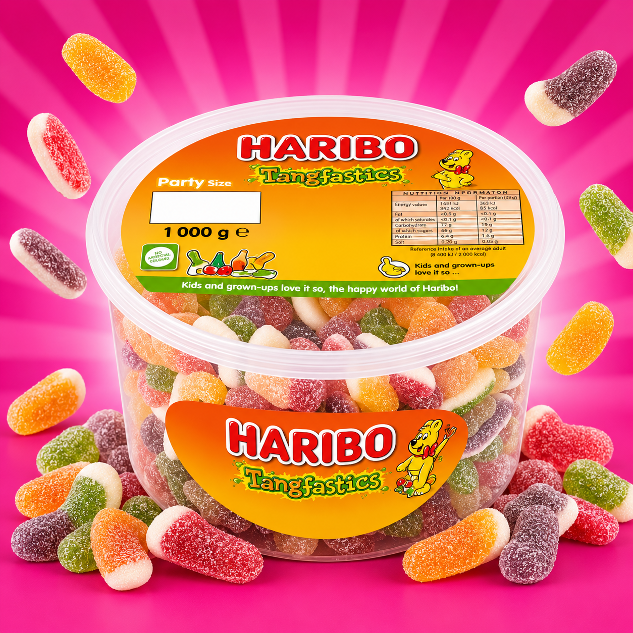 Haribo Tangfastics Tub 1kg