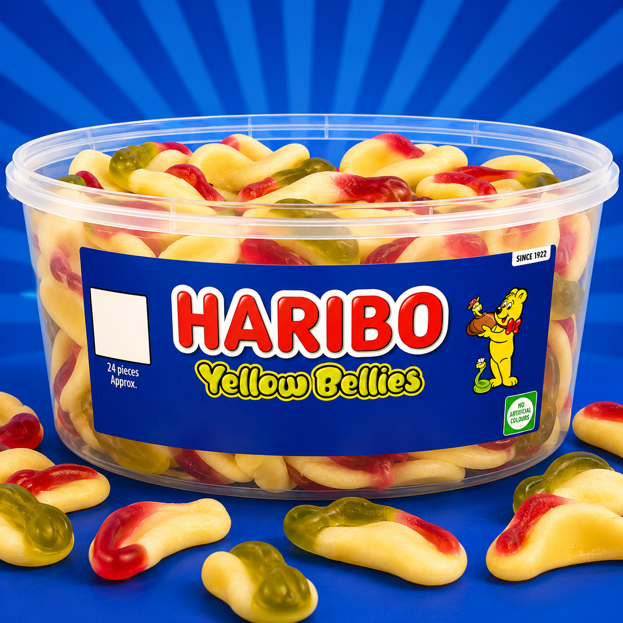Haribo Yellow Belly Tub 768g 24 Count