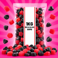 1KG Red & Black Fruit Gums