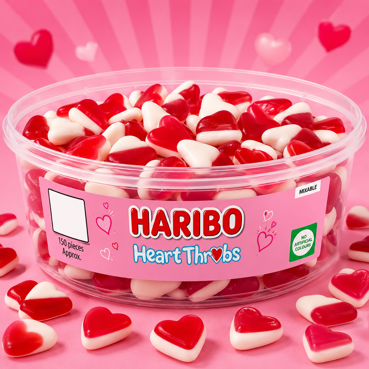 Haribo Heart Throbs 480g 150 Count