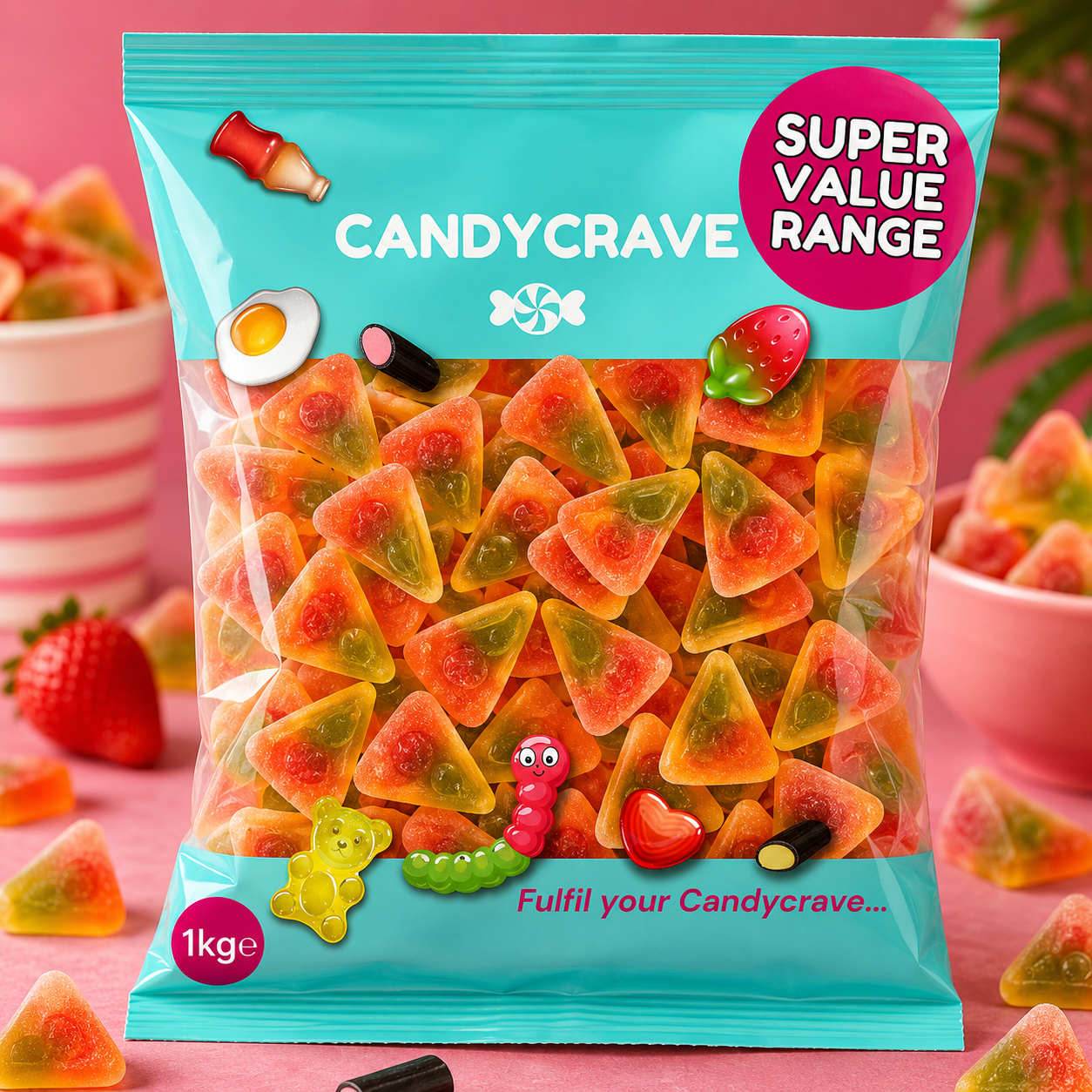 1Kg Candycrave Super Value Pizza Slices